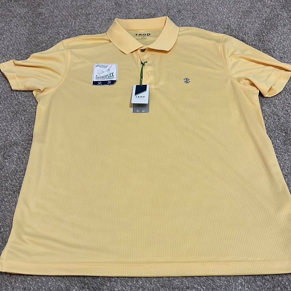 Men’s Izod yellow golf polo size large